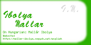 ibolya mallar business card